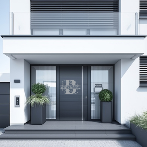 Monogram + Zwei Zeilen-Edelstahl