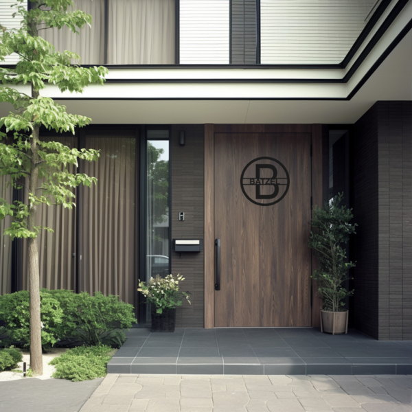 RAL9011-Rund Monogramm
