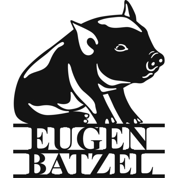 Schwein-senkrecht