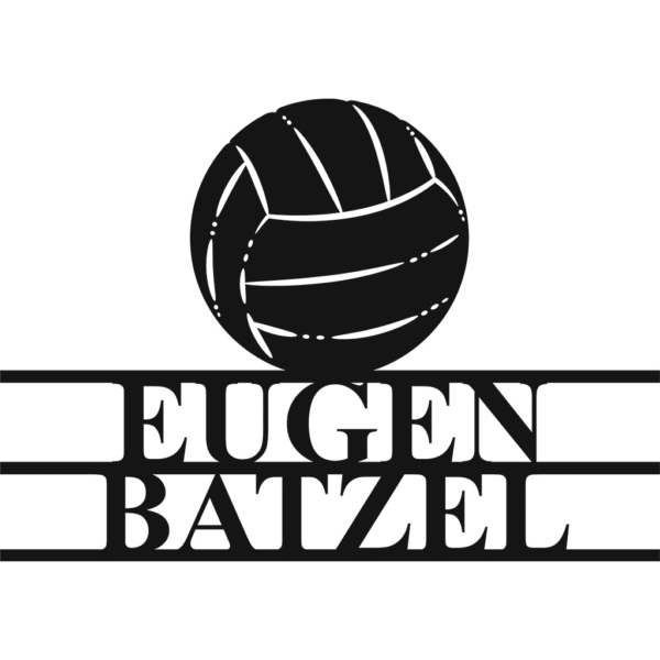 Personalisierbarer Volleyball-waagrecht